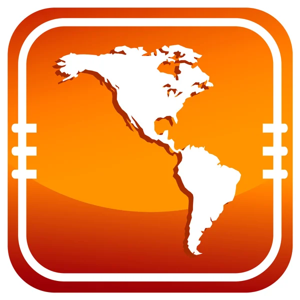 Americas mapa wektor ikona — Wektor stockowy