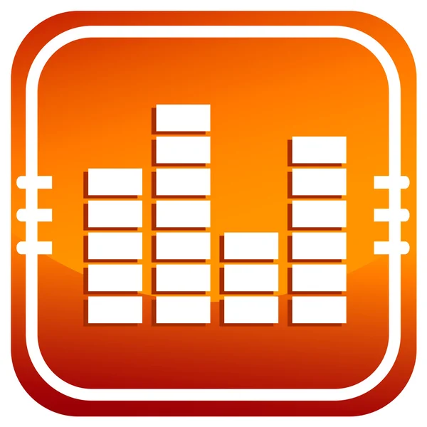 Oranžová ikona zvuku — Stockový vektor