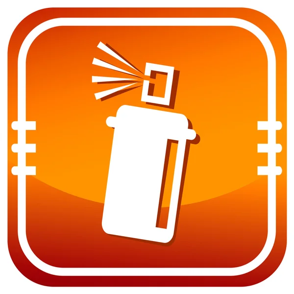 Spray met chemische stoffen. Oranje pictogram — Stockvector