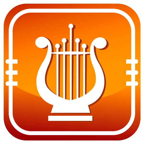 Lyra. Interne oranje pictogram — Stockvector