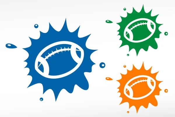 Rugby and american football balls set for sports design Vector Graphics