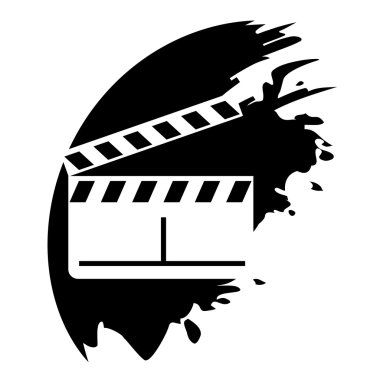 Clapper panoları simgesi tasarım öğesi web.