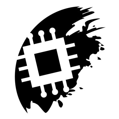 Elektronik çip leke simgesi.