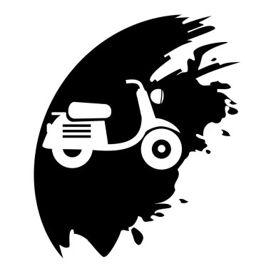 Scooter. Siyah leke.