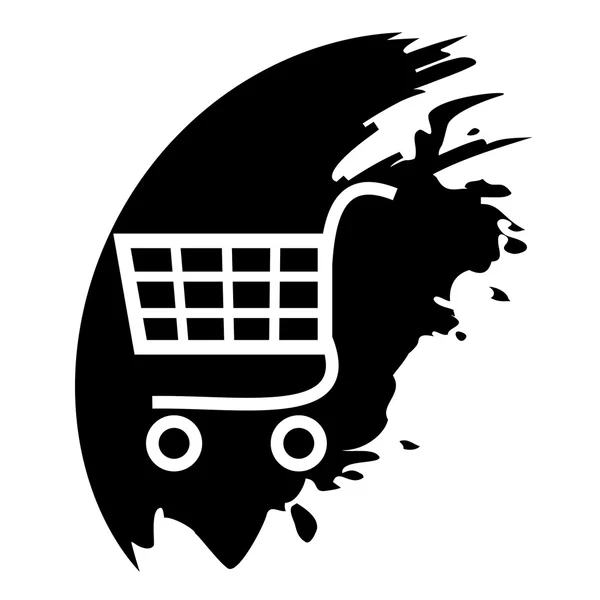 Shopping trolley - Vector icon isolated — Stock Vector