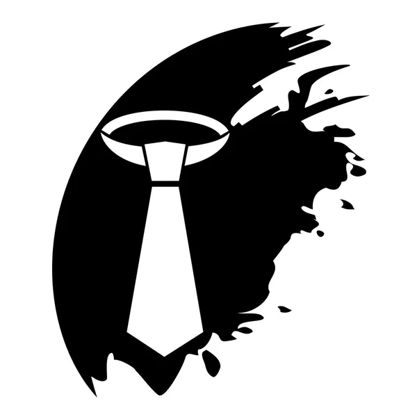 Necktie - vector black icon isolated — Stock Vector