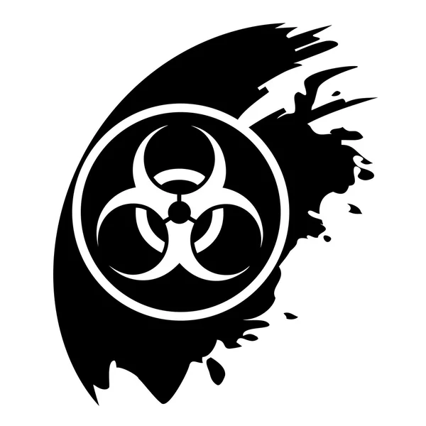 Varningssymbol biohazard vektor — Stock vektor