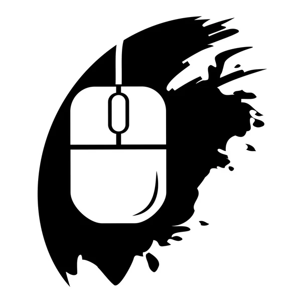 黑色的 blob 向量计算机鼠标 — 图库矢量图片