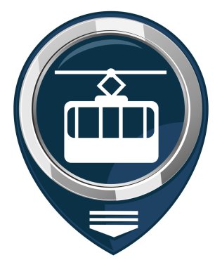 Kablo yolu füniküler harita işaretçi