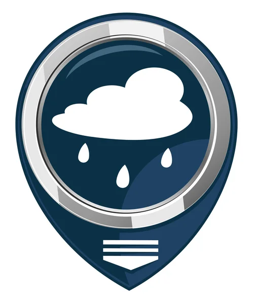 雨の雲 - マップ ポインター — ストックベクタ