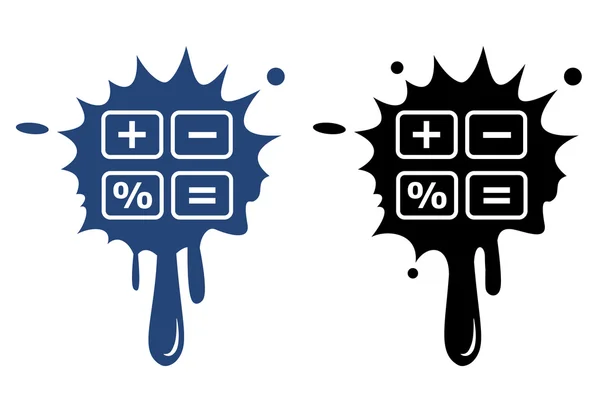 Calculadora caja registrador- Vector icono aislado — Vector de stock