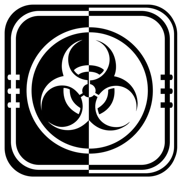 Warning symbol biohazard icon — Stock Vector