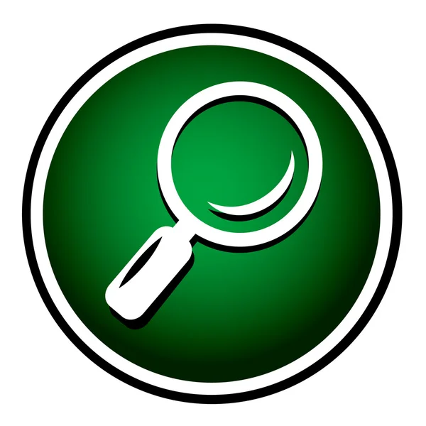 Vector search green icon web design element. — Stock Vector