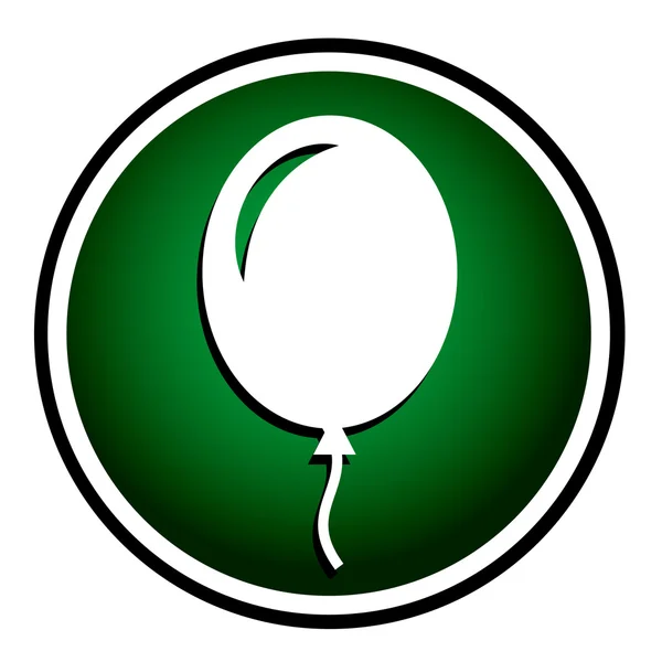 Balon - yuvarlak yeşil simge — Stok Vektör