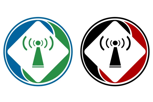 Symbole Wifi couleur icône ronde — Image vectorielle