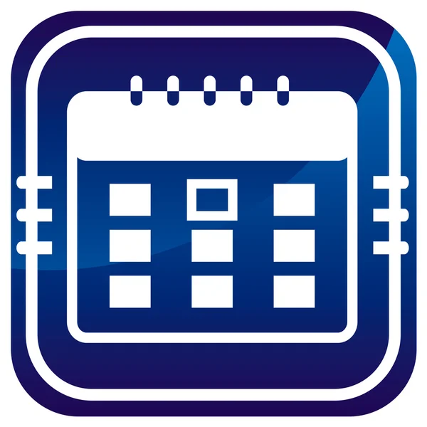 Организатор календаря - на синей кнопке — стоковый вектор