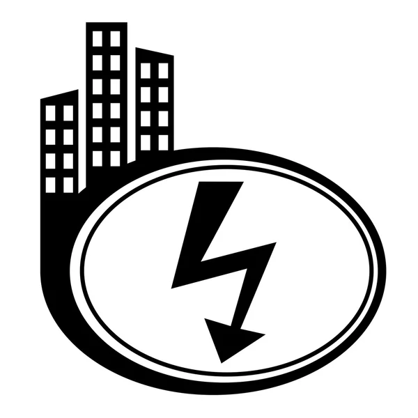 Lightning city pointer — Stock Vector