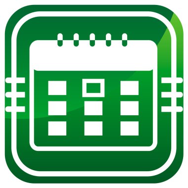 Takvim organizatör - yeşil simge