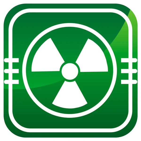 Radioaktives grünes Symbol — Stockvektor