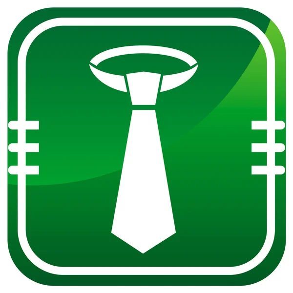 Gravata - ícone verde — Vetor de Stock
