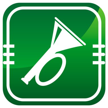 Boynuz. Yeşil simge. 