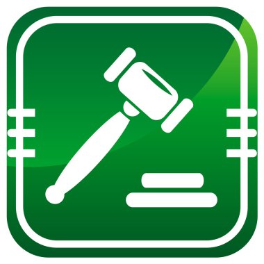 Açık artırma tokmak yeşil simge.