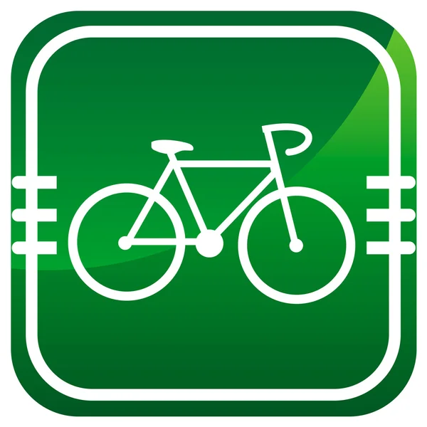 Bicycle green icon — Stock Vector