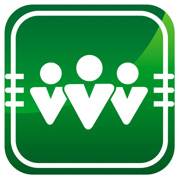 Ícone verde do usuário — Vetor de Stock