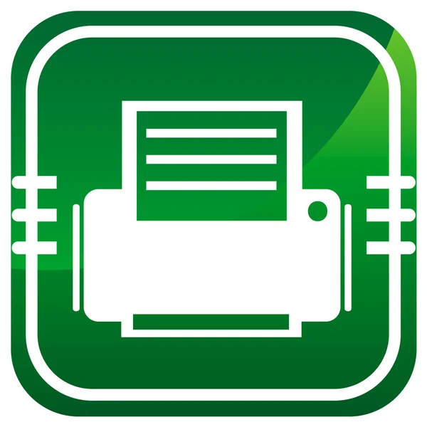 Yazıcı yeşil simge — Stok Vektör