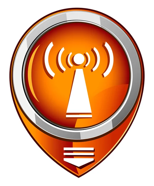 Wifi pointeur orange — Image vectorielle