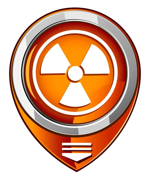 Radyoaktif vektör turuncu işaretçi — Stok Vektör