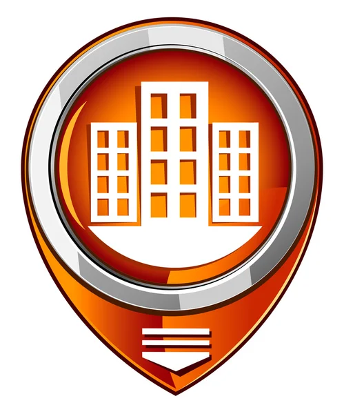 City orange pointer — Stock Vector