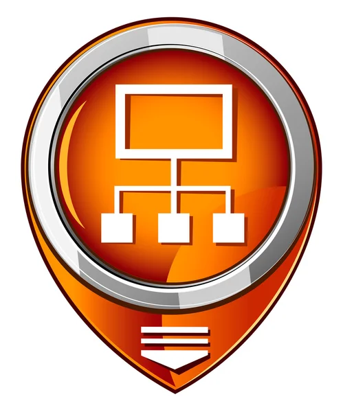 Netwerk oranje aanwijzer — Stockvector