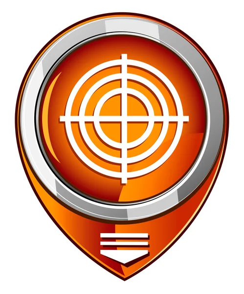 Pointeur orange cible — Image vectorielle