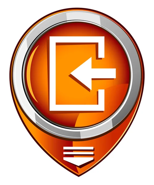 Pointeur d'entrée orange — Image vectorielle