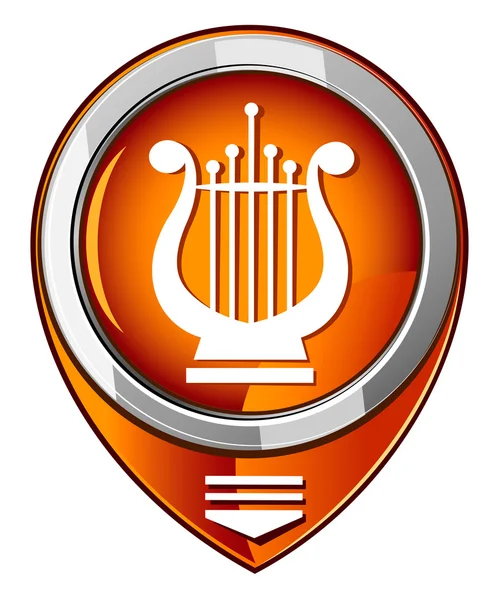 Lyra. Pointeur orange simple — Image vectorielle