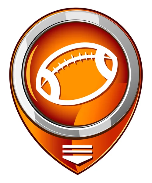 Pointeur orange Football moderne — Image vectorielle