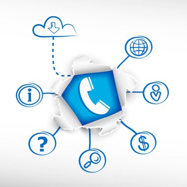 Telefon ve kroki çizimleri