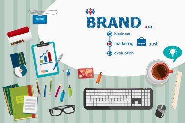 Branding design and flat design illustration concepts for busine