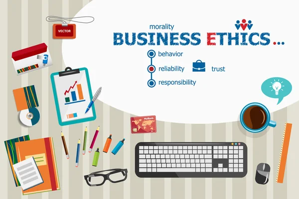 Business Ethics e design piatto concetti di illustrazione per il busine — Vettoriale Stock