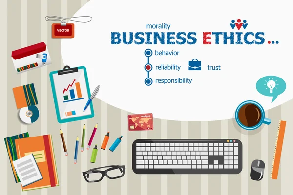 Business Ethics and flat design illustration concepts for busine Royalty Free Stock Vectors