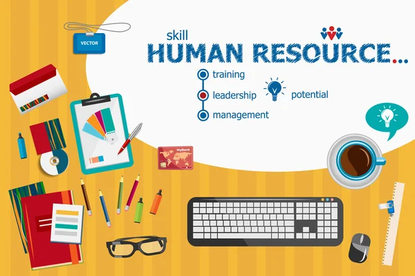 Human resource and flat design illustration concepts for busines