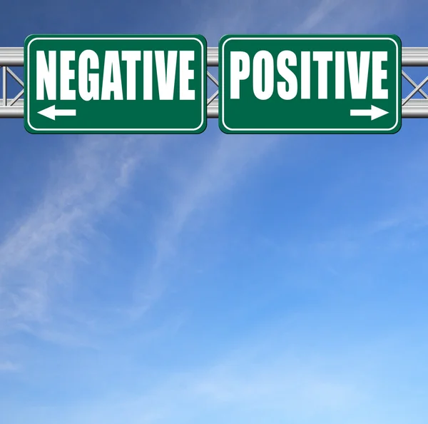 Negatives oder positives Denken — Stockfoto