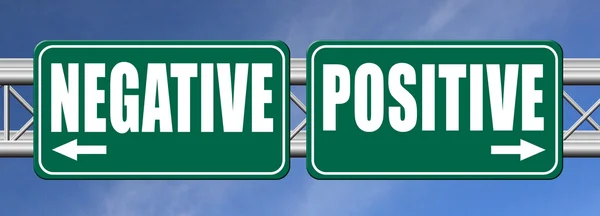 Negatives oder positives Denken — Stockfoto