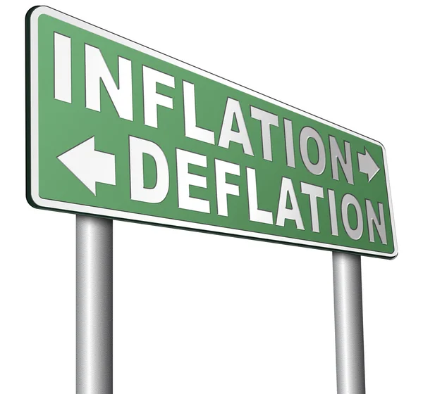 Inflation deflation choose — Stock Photo, Image