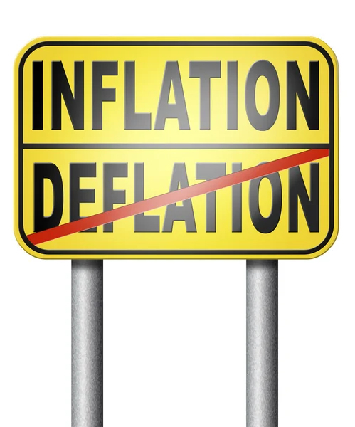 Inflation deflation choose — Stock Photo, Image