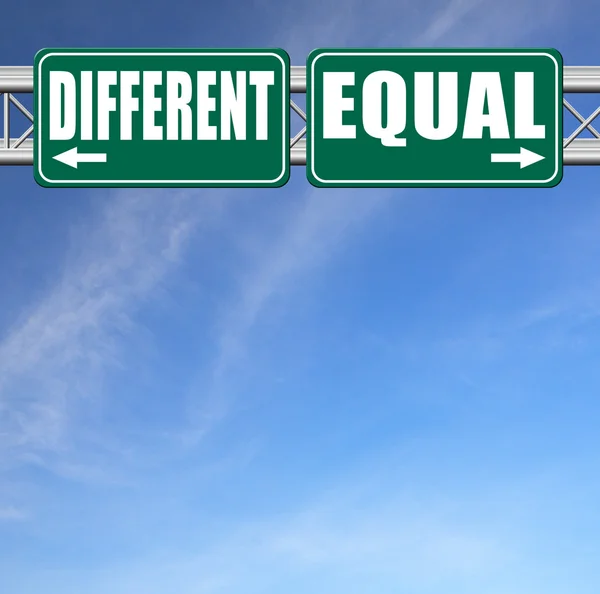 Equal or different — Stock Photo, Image