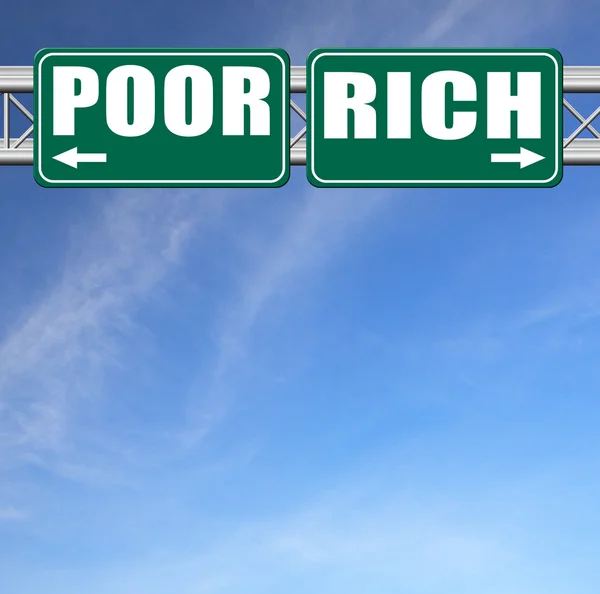 Ricchi o poveri — Foto Stock