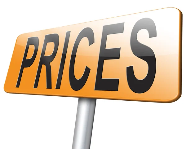 Цены на товары онлайн — стоковое фото