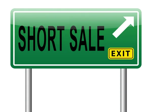 Nápis-na prodej short — Stock fotografie